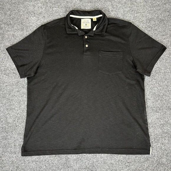 Tasso Elba‎ Island Shirt Mens XL Black Polo Short Sleeve Sun Protect UPF Adult​ - Picture 1 of 7